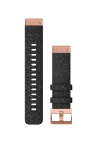 Garmin curea nailon - QuickFit 20 - neagra - rose gold