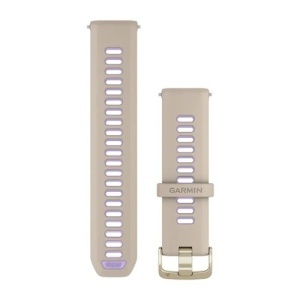 Garmin - curea silicon - Quick Release 22 - Alb ceramic I Amp Yellow transparent cu Hardware argintiu - Img 3