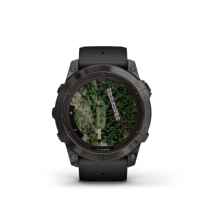 Garmin - fenix 7x Pro Sapphire Solar smartwatch premium cu incarcare solara 51mm - ramă Titan DLC Carbon Grey si curea din silicon neagră - Img 4