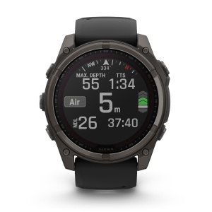 Garmin - fenix 8 AMOLED Sapphire - 47 mm - Titanium with Spark Orange | Graphite Silicone Band - Img 38