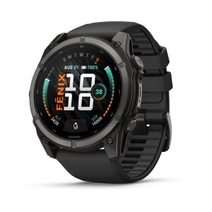 Garmin - fenix 9 AMOLED - 47 mm Titan DLC Carbon - Gray I Band Black - Img 10