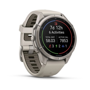 Garmin - fenix 9 AMOLED - 47 mm Titan DLC Carbon - Gray I Band Black - Img 20