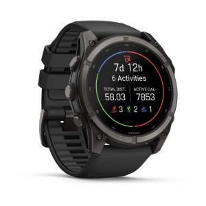 Garmin Fenix 9 AMOLED - 51 mm Titan DLC Carbon - Smartwatch Multisport Premium cu AMOLED - Img 3