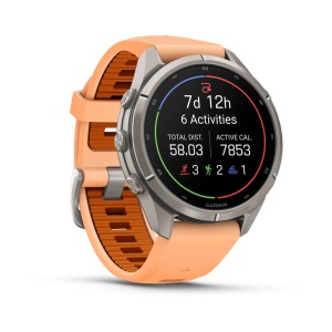 Garmin Fenix 9 Pro AMOLED inReach - 43 mm Titan Shell Pink Orange - Smartwatch Multisport Premium cu AMOLED - Img 3