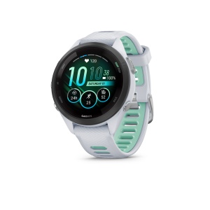 Garmin - Forerunner 265s ceas multisport cu GPS AMOLED - Ramă neagră cu carcasă Whitestone şi curea din silicon Whitestone/Neo Tropic - Img 2