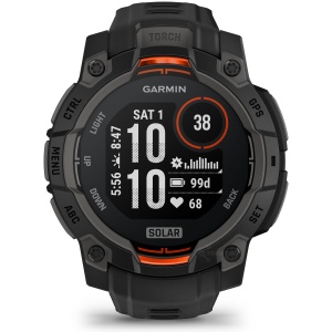 Garmin - Instinct 3 - 45 mm AMOLED - Black with Bolt Blue | Black Band - Img 55