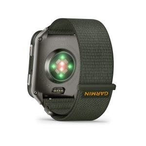 Garmin - Venu X1 - smartwatch cu GPS și AMOLED - Moss cu spate din titan argintiu și curea din nailon ComfortFit Moss - Img 7