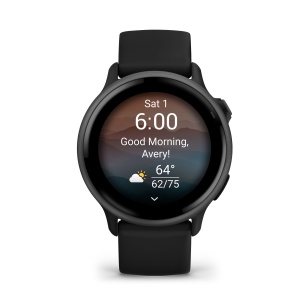 Garmin - vivoactive 6 smartwatch cu GPS și AMOLED - ramă gri slate din aluminiu - carcasă neagră şi bratara din silicon - Img 2