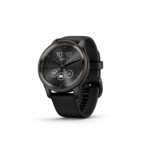 Garmin - vivomove Trend - Ramă Neagra din oţel inoxidabil - carcasa neagra - bratara silicon neagra - Img 2