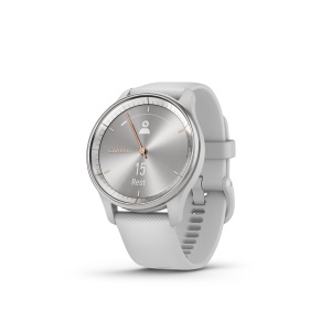 Garmin - vivomove Trend - Ramă Silver din oţel inoxidabil - carcasă Mist Grey - curea din silicon - Img 2