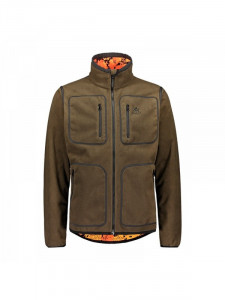 Geaca Reversibila Fleece AlaskaElk Maro/Portocaliu