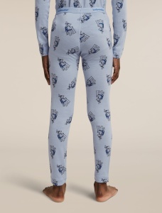 Icebreaker - colanti - 200 Oasis Leggings Bear Tour K - Zinc Blue/Aop - 10 - Img 2