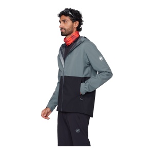 Jacheta Barbati Mammut Linard Light HS Hooded Black-Strata - Img 4