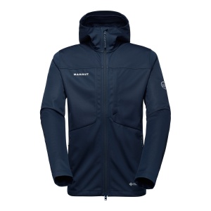 Jacheta Softshell Barbati Mammut Ultimate VIII SO Hooded Marine - Img 2