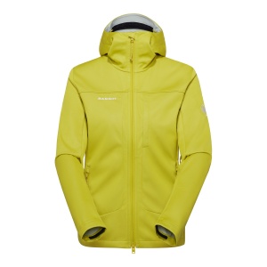 Jacheta Softshell Femei Mammut Ultimate VIII SO Hooded Acacia - Img 2