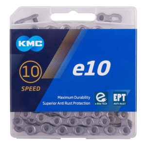 Kmc - Lant Bicicleta electrica X10E, 10 viteze, e-bike, 136 zale - argintiu - Img 2