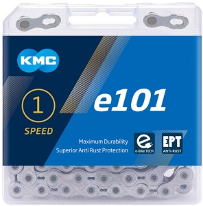 Lant KMC E101 EPT Single-Speed 112 Zale Ebike Argintiu - Img 2