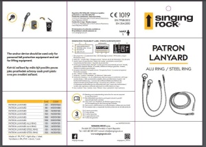 Lonjă Singing Rock Patron Lanyard 60, 80, 120, 150cm - Img 3