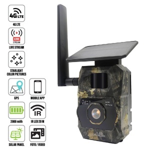 LYNXCAM Camera cu GPS live vision APP 4G LTE video 2K si panou solar - Img 2