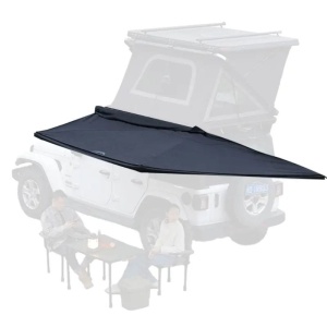 Marchiză auto 180°, pentru partea stânga, cu design autoportant, acoperire 6,9 m², montaj rapid pentru SUV, pick-up și van, material Rip-Stop UPF50+, Wild Land