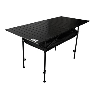 Masă de camping pliabilă CampTalk, 120x55x50/80 cm, portabilă, oţel, cu husă de transport