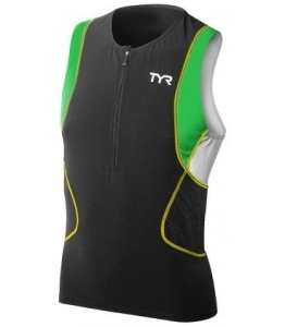 Men Competitor Singlet TYR negru-verde-galben