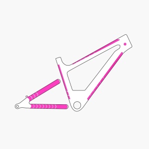 Muc-Off - set stickere protectie cadru bicicleta Frame Protection Kit E-MTB - albastru verzui Day of the shred - Img 4