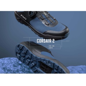 Northwave Corsair 2 - pantofi pentru ciclism MTB All Terrain - albastru inchis negru - Img 7