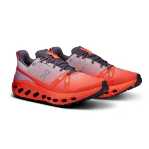 On Cloudsurfer Trail waterproof - pantofi alergare pentru femei - portocaliu flacara mov deschis - Img 6