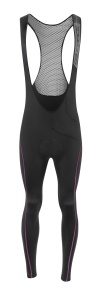 Pantaloni de dama cu bretele si bazon Force Reflex Line negru/roz