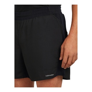 Pantaloni Scurti Barbati Icebreaker Merino Blend 125 ZoneKnit™ Speed 6" Negru - Img 4