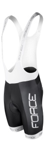 Pantaloni scurti cu bazon si bretele Force Team18 Negru/Alb XS