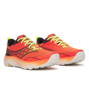Pantofi alergare trail Saucony Peregrine 16 - portocaliu Fire | grip Vibram - Img 2