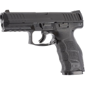 Pistol airsoft cu actionare manuala Heckler & Koch VP9, bile plastic, BB 6 mm, 0.5 jouli, blowback, negru, Metal Slide