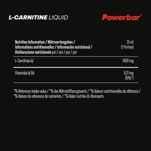 Powerbar - fiola L-Carnitine Liquid + vit.B6 Black Line Drinking Ampoules - 25ml - Img 2