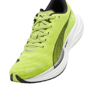 Puma - pantofi alergare pentru barbati Deviate Nitro 2 - verde fluo Lime Pow negru alb - Img 4