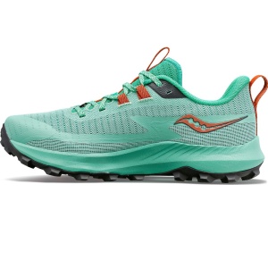 Saucony - pantofi alergare pentru femei Peregrine 13 - verde deschis - Img 3