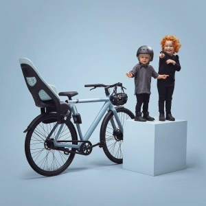 Scaun pentru copii, cu montare pe bicicleta in spate - Thule Yepp 2 Maxi Frame mounted, Agave - Img 5
