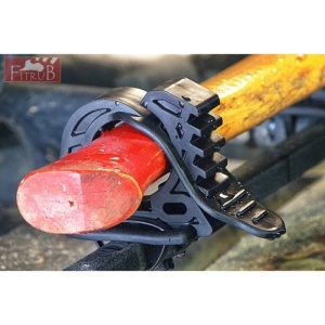 Set cleme (suporți) din cauciuc, universale, 32–45 mm, pentru prindere lanterne, topoare, scule sau accesorii auto și camping, Fitrub - Img 3