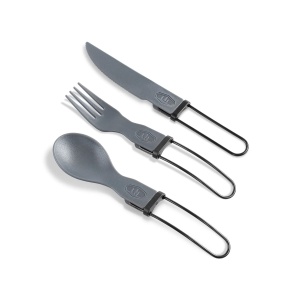 Set GSI Tekk Trio Folding Cutlery Grey