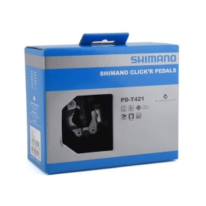 Shimano - pedale bicicleta MTB PD-T421, cu catadioptrii si placute SM-SH56 - negru - Img 9
