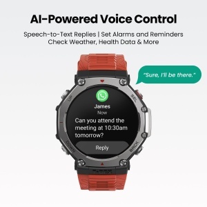 Smartwatch sport cu GPS si ecran AMOLED - Amazfit T-Rex - lava - Img 3