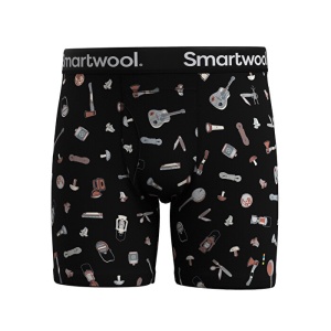 Smartwool - boxer merino - Merino Print Boxer Brief Boxed - Negru - Img 3