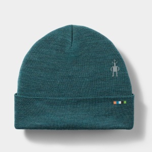 Smartwool - caciula - Thermal Merino Reversible Cuffed Beanie - Dark Teal Heather - OS - Img 2