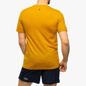 Smartwool - tricou sport unisex maneca scurta Mountain Horizon Graphic Short Sleeve Tee - galben intens miere - Img 3