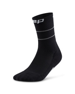Șosete compresie CEP Pro Run Reflective 2.0 W mid cut - negru | alergare performanță