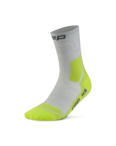 Șosete compresie hiking CEP Hiking Light Cushion Mid Cut W - gri/lime
