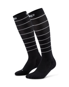 Șosete compresie înalte CEP Pro Run Reflective 2.0 femei - negru | vizibilitate nocturnă - Img 3