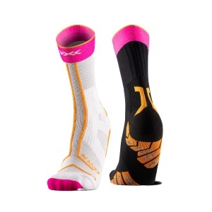 Sosete Unisex X-BIONIC Trailrun Terraskin Expert Crew Yinyang-X Black-X White-Fluo Pink - Img 2