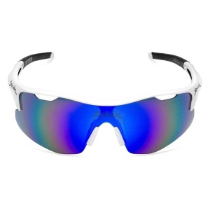 Spiuk - ochelari soare sport - Jifter - rama alba cu negru - lentila oglinda albastra cat. 3 + lentila transparenta - Img 2